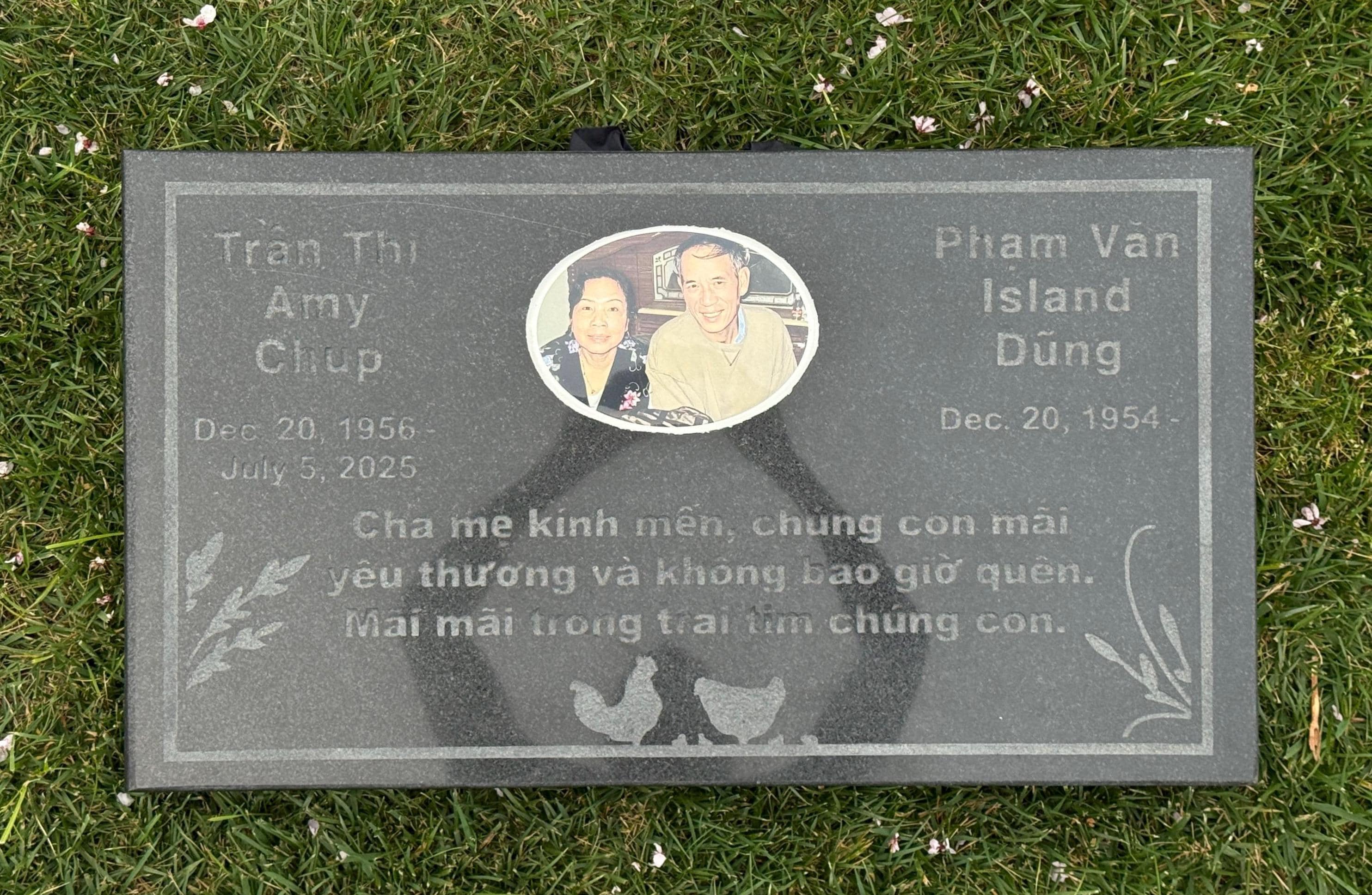 K2 Black Granite Memorial 28x16x3in - Custom Engraved